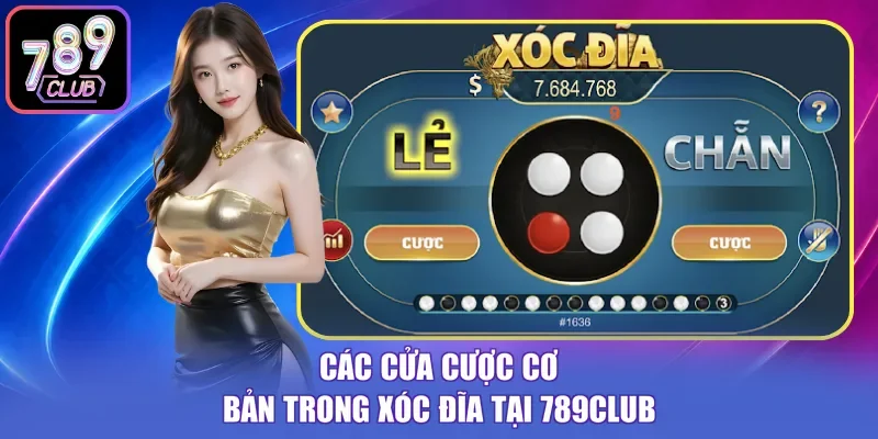 Các cửa cược cơ bản trong xóc đĩa tại 789Club